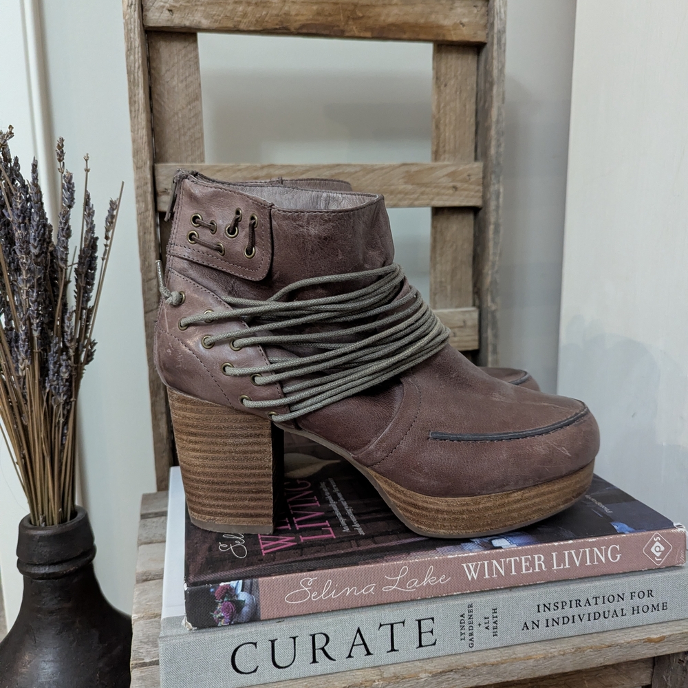 Stylish Ankle Booties with Lace Detail by Miz Mooz